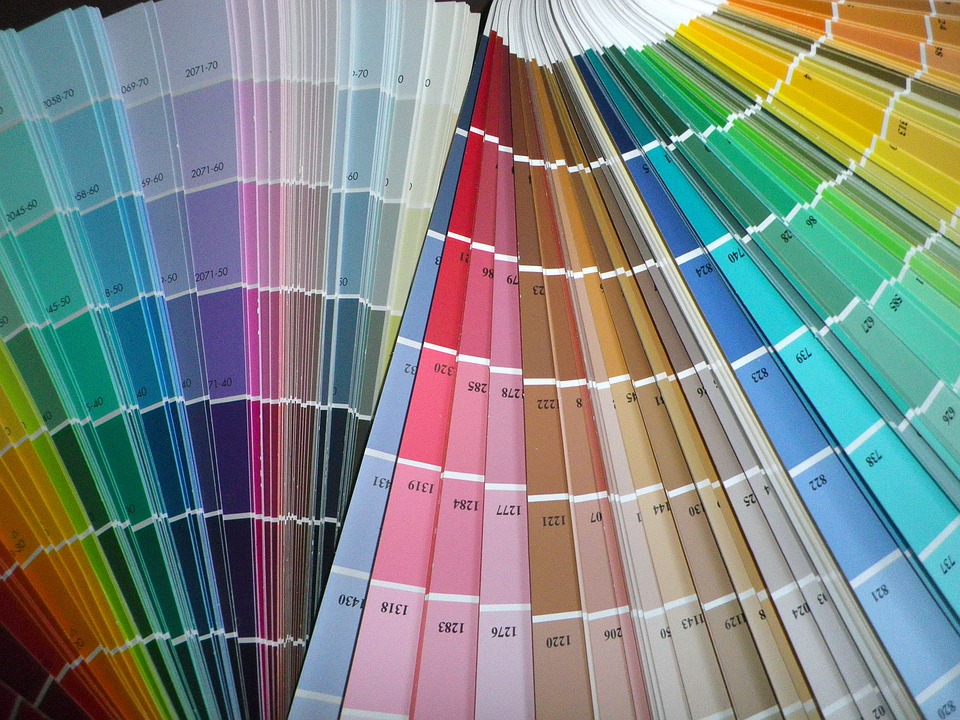 Swatches for choosing paint colour
